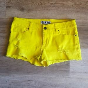 Lightning Bolt Yellow Shorts